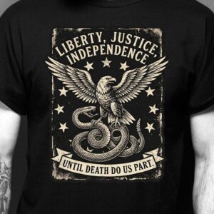 Liberty, Justice, Independence Eagle and Rattlesnake Shirt